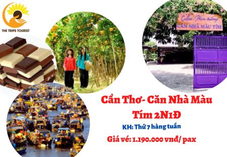 TOUR CẦN THƠ- CĂN NHÀ MÀU TÍM 2N1Đ