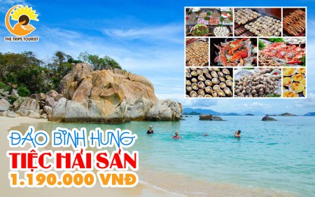 TOUR SAO BIỂN- ĐẢO BÌNH HƯNG- TIỆC HẢI SẢN THƯỞNG THỨC TÔM HÙM  2N2Đ