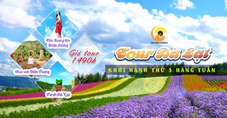 TOUR ĐÀ LẠT HÀNG TUẦN - ĐÓN BÌNH MINH TẠI CỔNG TRỜI- FRESH ĐÀ LẠT- VƯỜN CẨM TÚ CẦU- THÁC PONGOUR 3N3Đ