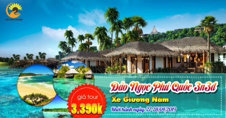 TOUR LẼ 30.4 ĐẢO NGỌC PHÚ QUỐC_ LẶN NGẮM SAN HÔ CÂU CÁ- BÃI TRANH _ BÃI SAO 3N3Đ